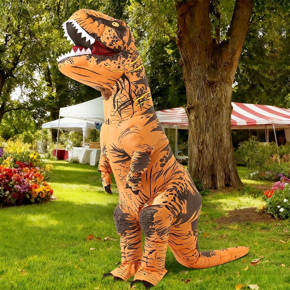 DISFRAZ INFLABLE DE DINOSAURIO MIWSHE T-REX PARA ADULTO MARRÒN - 6