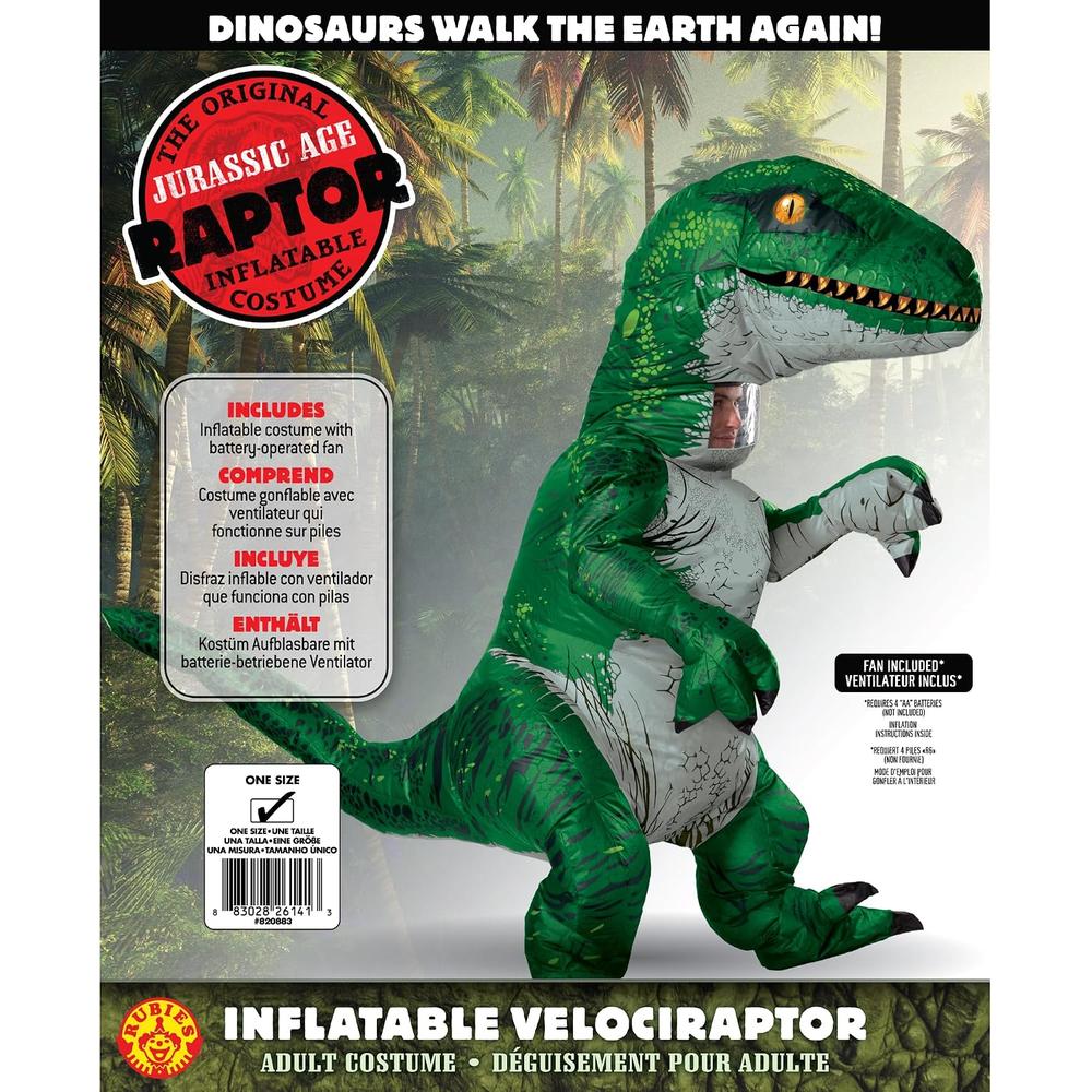 DISFRAZ JURASSIC WORLD DINOSAURIO INFLABLE PARA ADULTO - 2
