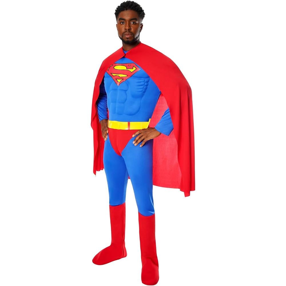 DISFRAZ DC COMICS SUPERMAN DELUXE PECHO MUSCULOSO PARA ADULTO - 1