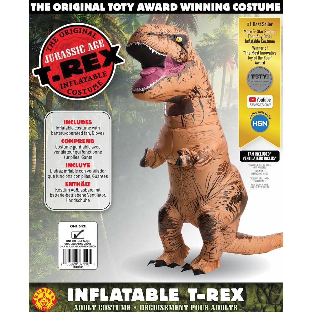 DISFRAZ JURASSIC WORLD DINOSAURIO INFLABLE PARA ADULTO - 3