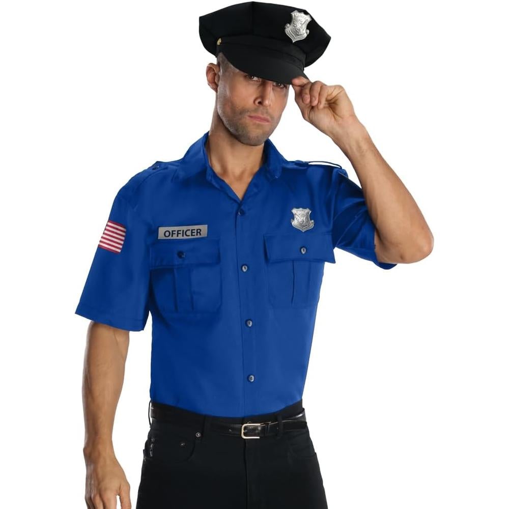 DISFRAZ OFICIAL DE POLICÍA PARA ADULTO | AZUL - 1