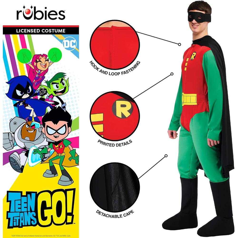 DISFRAZ DC COMICS ROBIN ARKHAM CITY PECHO MUSCULOSO PARA ADULTO - 4