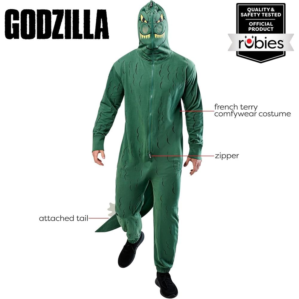 DISFRAZ GARFIELD JUMPSUIT CON CAPUCHA PARA ADULTO - 2