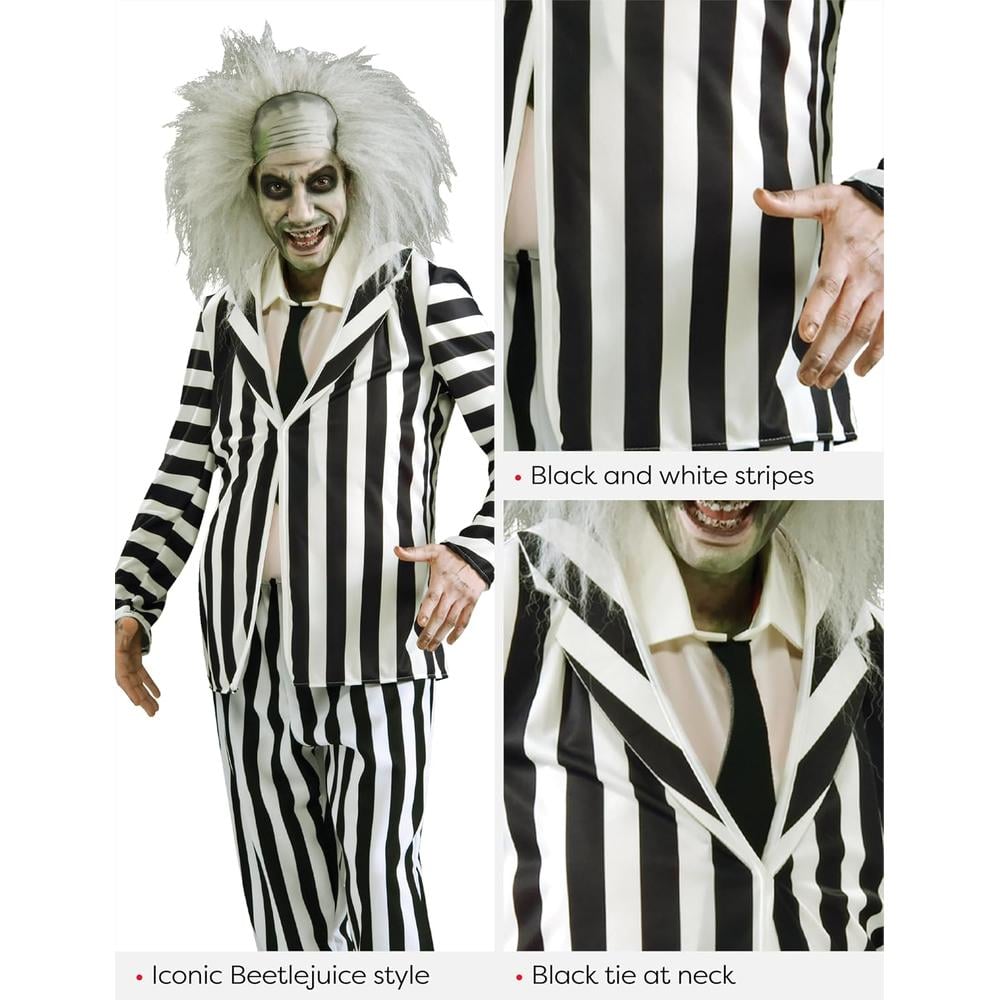 DISFRAZ BEETLEJUICE MÁSCARA DE LÁTEX PARA ADULTO - 4