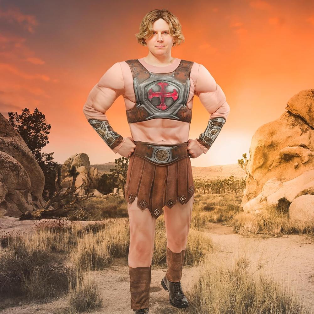 DISFRAZ MASTERS OF THE UNIVERSE HE-MAN PECHO MUSCULOSO PARA ADULTO - 3