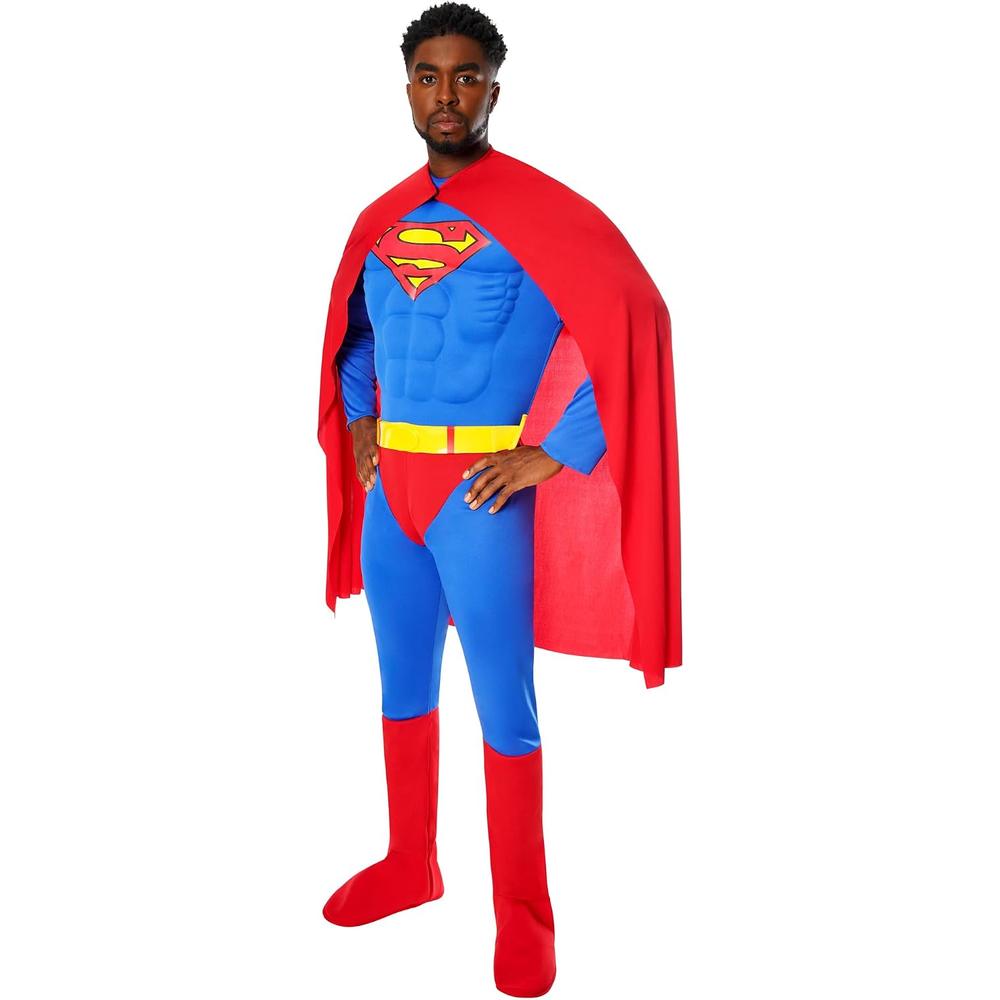 DISFRAZ DC COMICS SUPERMAN DELUXE PECHO MUSCULOSO PARA ADULTO | XL - 1