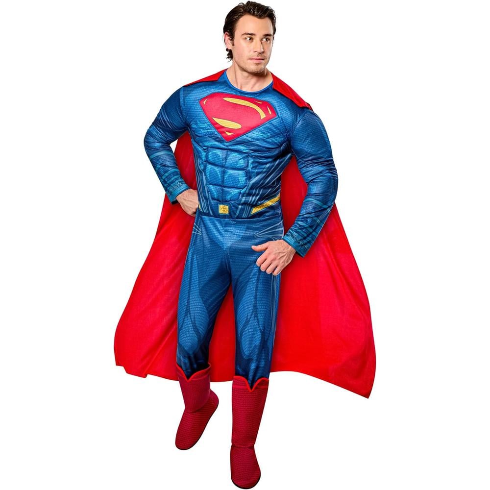 DISFRAZ DC JUSTICE LEAGUE SUPERMAN PECHO MUSCULOSO PARA ADULTO - 1