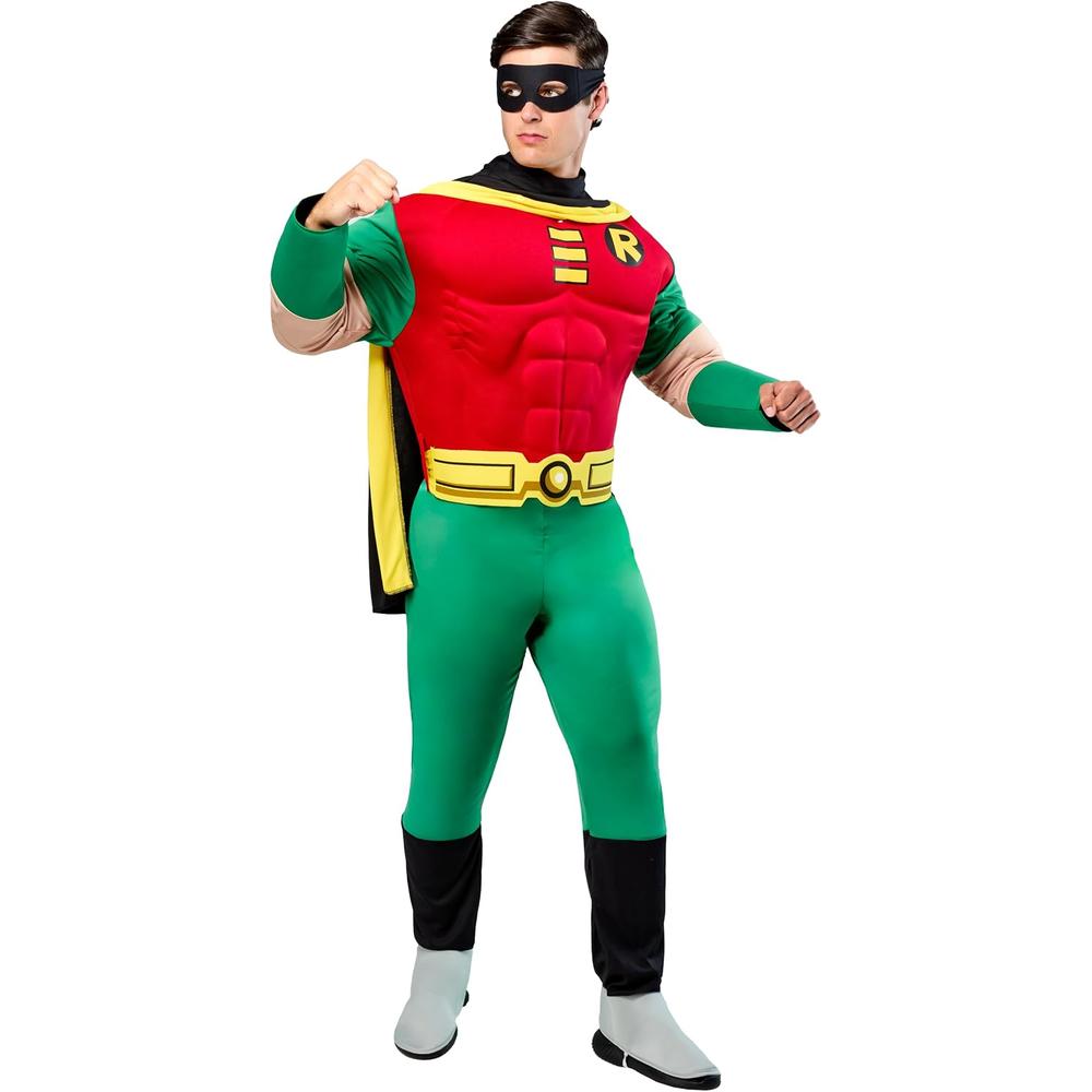 DISFRAZ DC JUSTICE LEAGUE SUPERMAN PECHO MUSCULOSO PARA ADULTO - 5