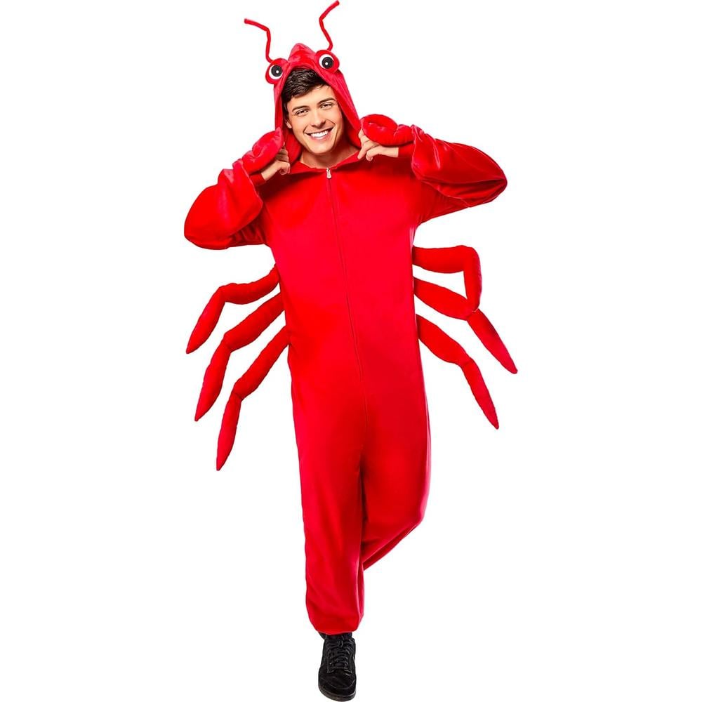 DISFRAZ LANGOSTA CON CAPUCHA PARA ADULTO | ROJO S/M - 1