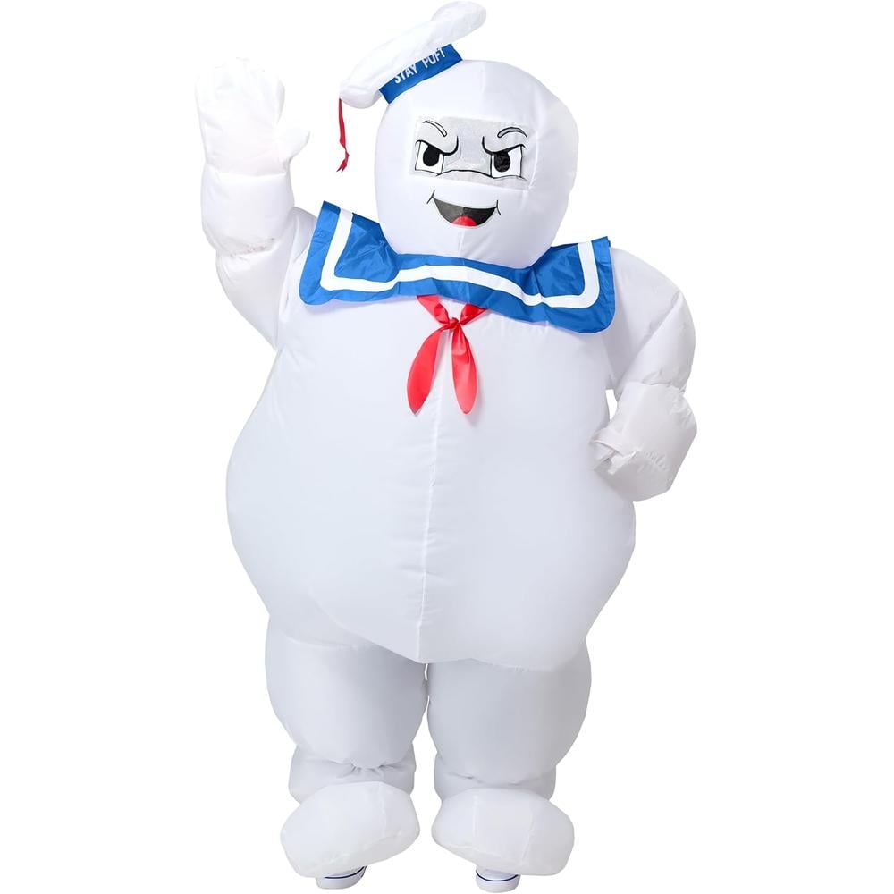 DISFRAZ LOS CAZAFANTASMAS STAY-PUFT MARSHMALLOW MAN INFLABLE PARA ADULTO | BLANCO - 1