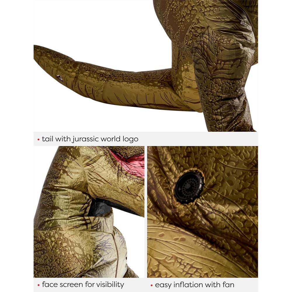 DISFRAZ JURASSIC WORLD DINOSAURIO INFLABLE PARA ADULTO - 5