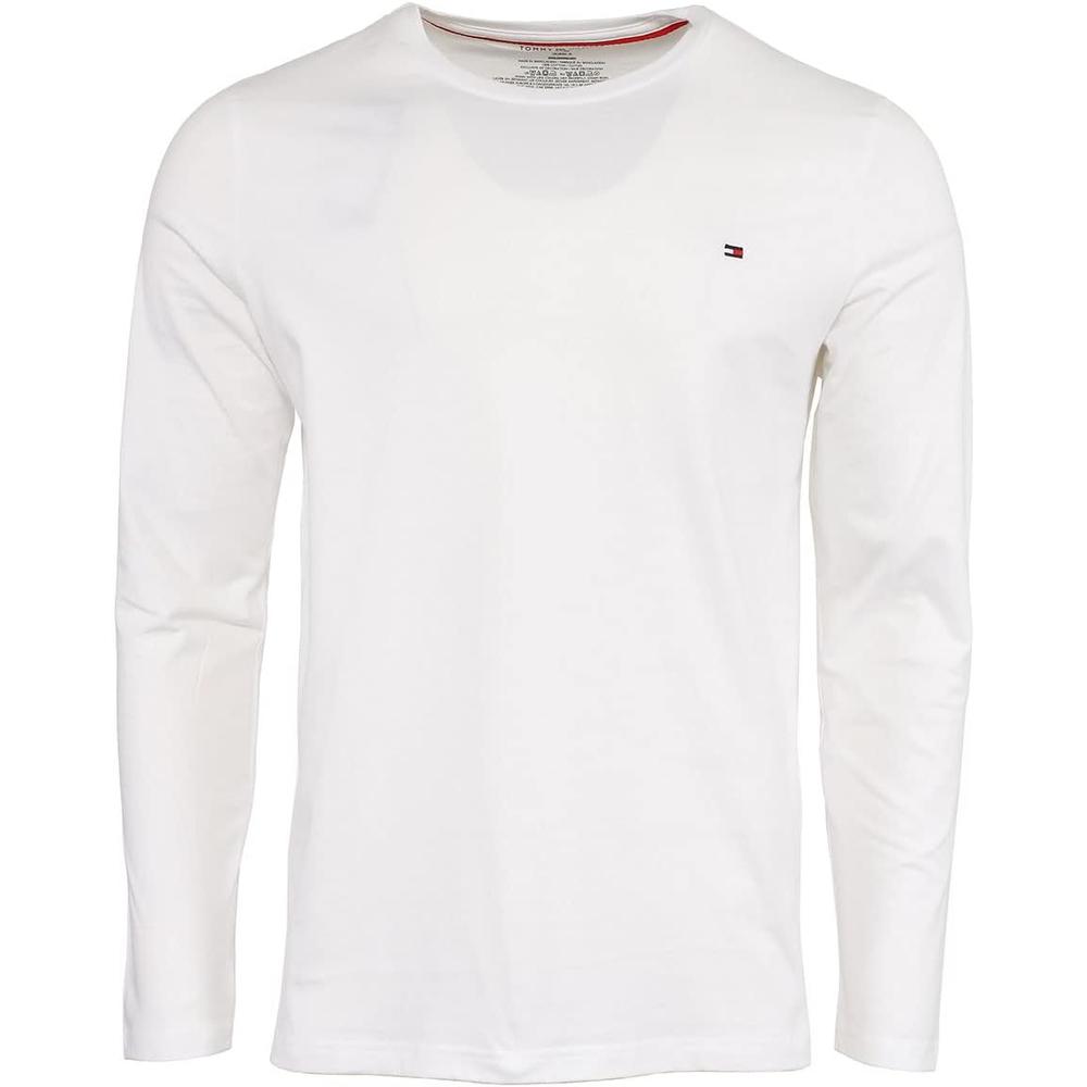 CAMISETA TOMMY HILFIGER FLAG MANGA LARGA PARA HOMBRE | BLANCO - 1