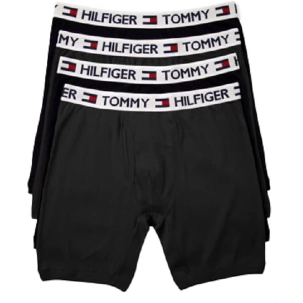BOXER BRIEF TOMMY HILFIGER COTTON CLASSICS 4-PACK PARA HOMBRE | NEGRO - 1