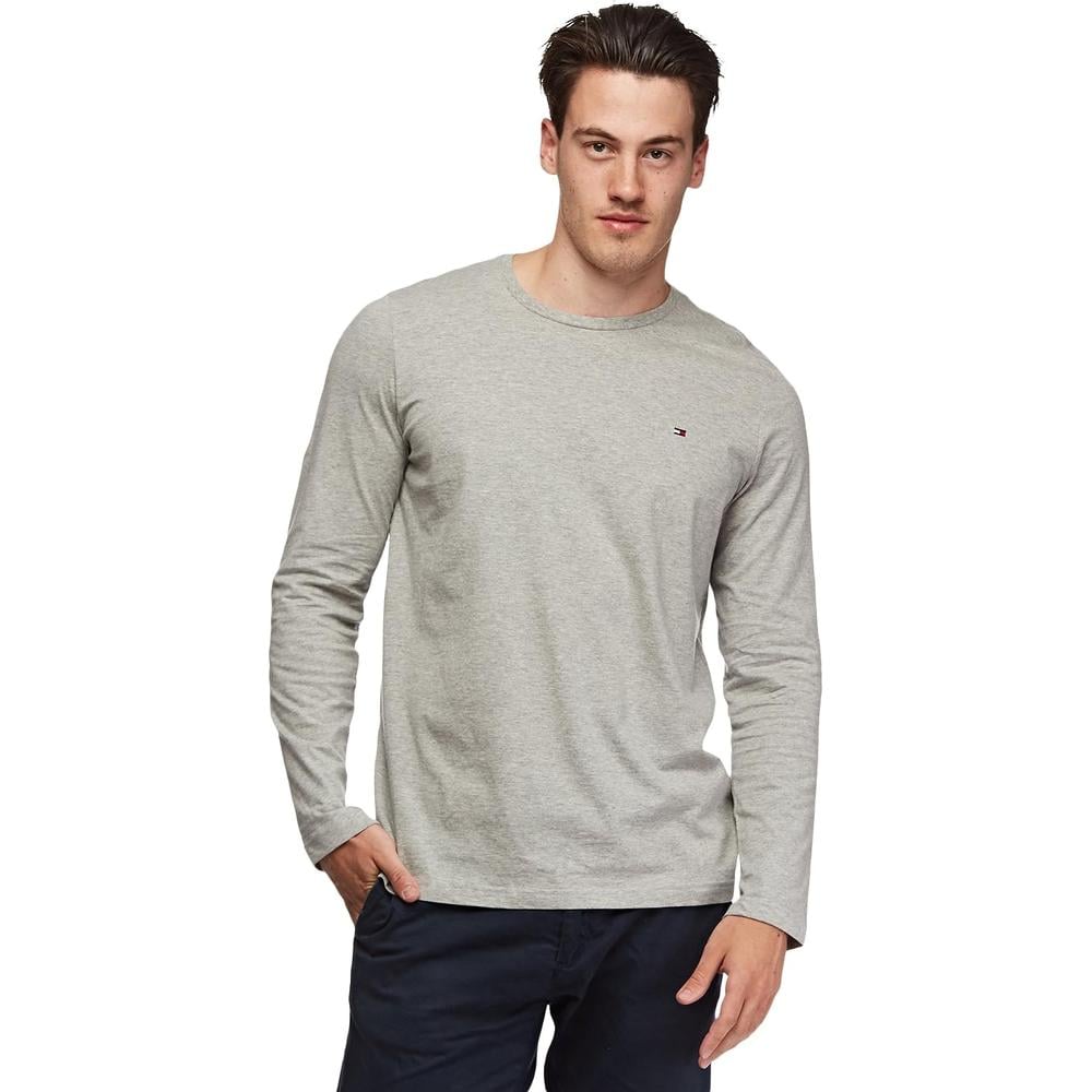 CAMISETA TOMMY HILFIGER FLAG MANGA LARGA PARA HOMBRE | GRIS - 1