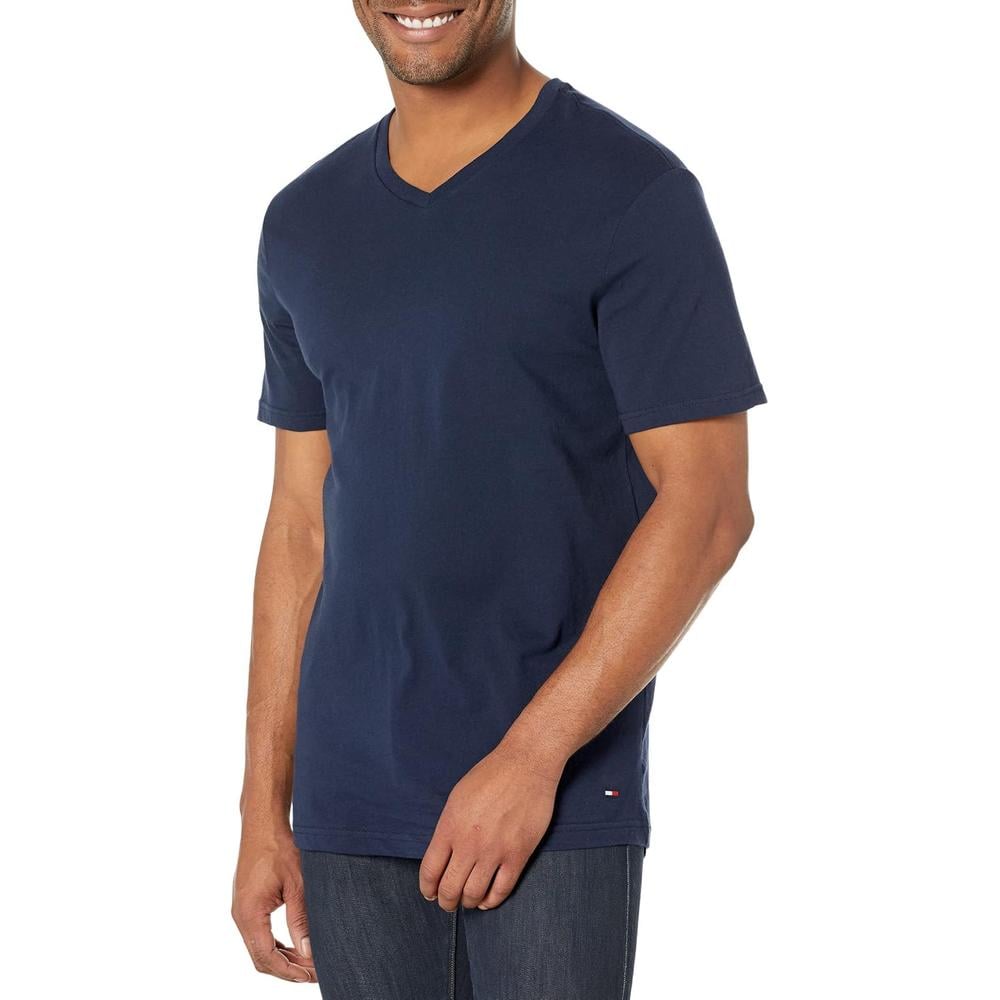 CAMISETA INTERIOR TOMMY HILFIGER COTTON CLASSIC V-NECK 3 PACK PARA HOMBRE | MULTICOLOR - 3