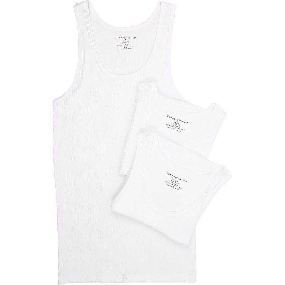 CAMISETA TOMMY HILFIGER COTTON CLASSICS 3-PACK PARA HOMBRE | BLANCO - 1