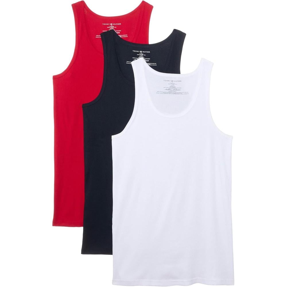 CAMISETA TOMMY HILFIGER COTTON CLASSIC V-NECK 3 PACK PARA HOMBRE | MULTICOLOR - 1