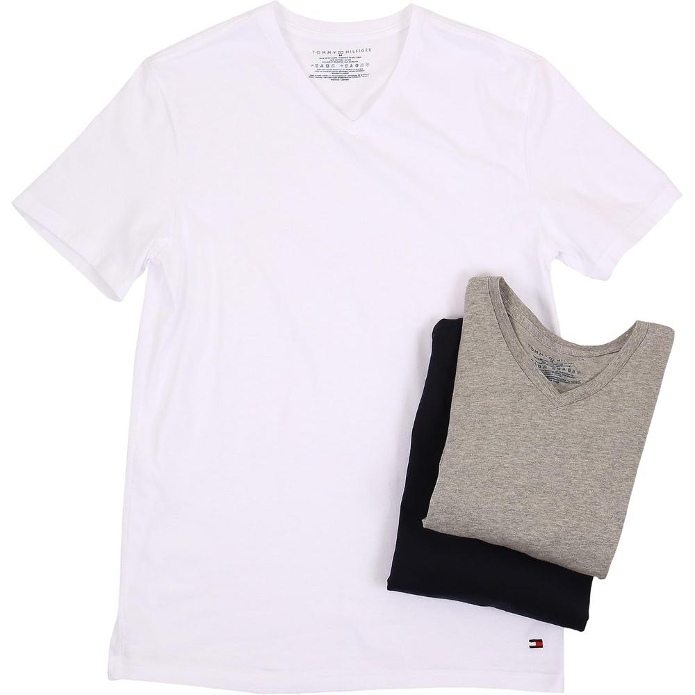 CAMISETA INTERIOR TOMMY HILFIGER COTTON CLASSIC V-NECK 3 PACK PARA HOMBRE | MULTICOLOR - 1