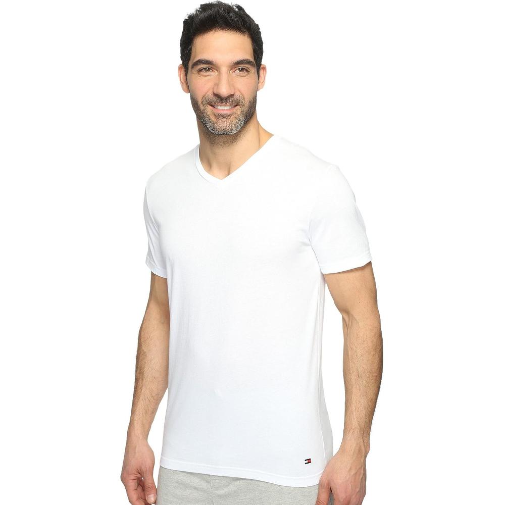 CAMISETA INTERIOR TOMMY HILFIGER COTTON CLASSIC V-NECK 3 PACK PARA HOMBRE | MULTICOLOR - 4