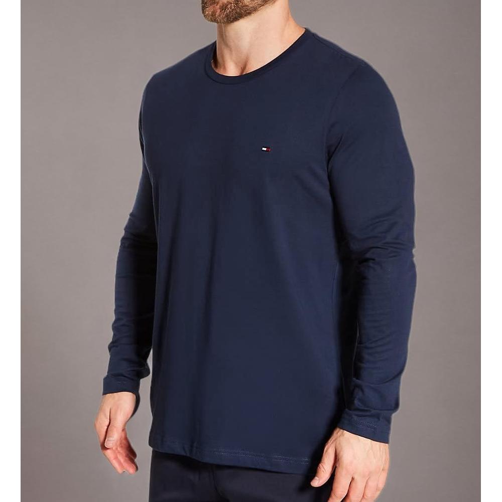 CAMISETA TOMMY HILFIGER FLAG MANGA LARGA PARA HOMBRE | AZUL - 4