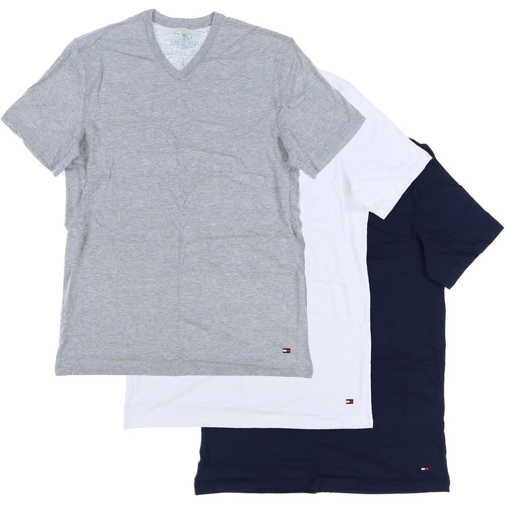 CAMISETA TOMMY HILFIGER COTTON CLASSIC V-NECK 3 PACK PARA HOMBRE | MULTICOLOR - 1
