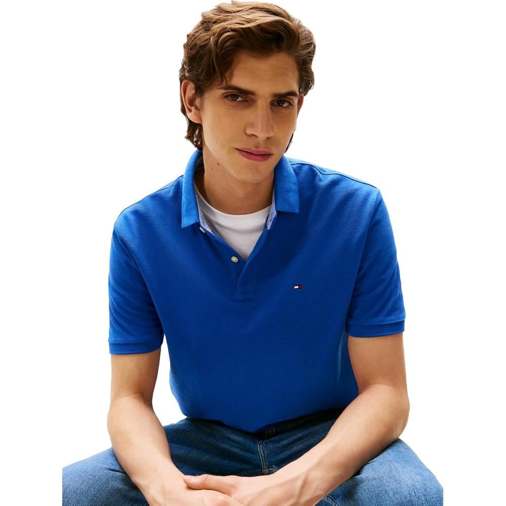 POLO PARA HOMBRE TOMMY HILFIGER CLASSIC FIT MANGA CORTA AZUL COBALTO JASPEADO - 2