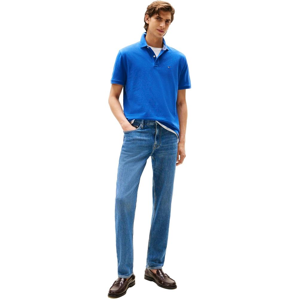 POLO PARA HOMBRE TOMMY HILFIGER CLASSIC FIT MANGA CORTA AZUL COBALTO JASPEADO - 3