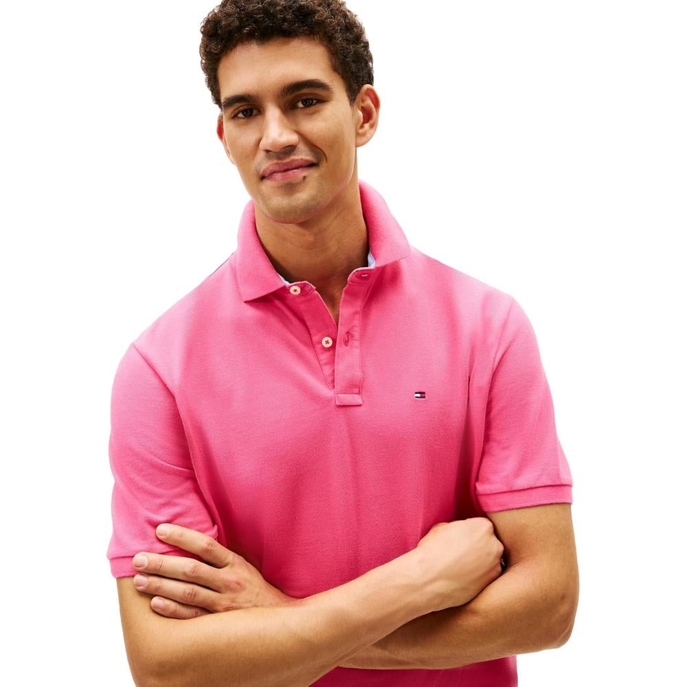 POLO PARA HOMBRE TOMMY HILFIGER CLASSIC FIT MANGA CORTA ROSA FRAMBUESA - 2