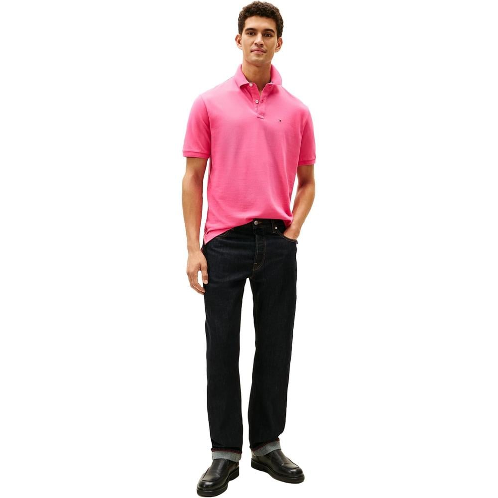 POLO PARA HOMBRE TOMMY HILFIGER CLASSIC FIT MANGA CORTA ROSA FRAMBUESA - 3
