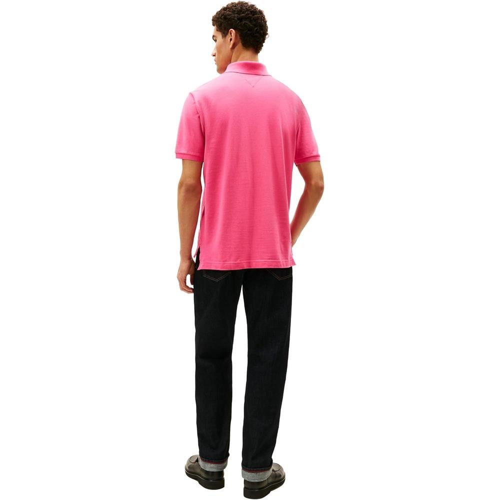 POLO PARA HOMBRE TOMMY HILFIGER CLASSIC FIT MANGA CORTA ROSA FRAMBUESA - 4