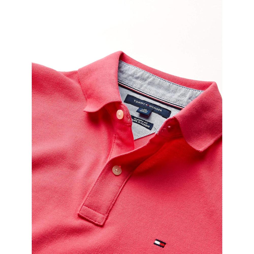 POLO PARA HOMBRE TOMMY HILFIGER CLASSIC FIT MANGA CORTA ROSA FRAMBUESA - 7