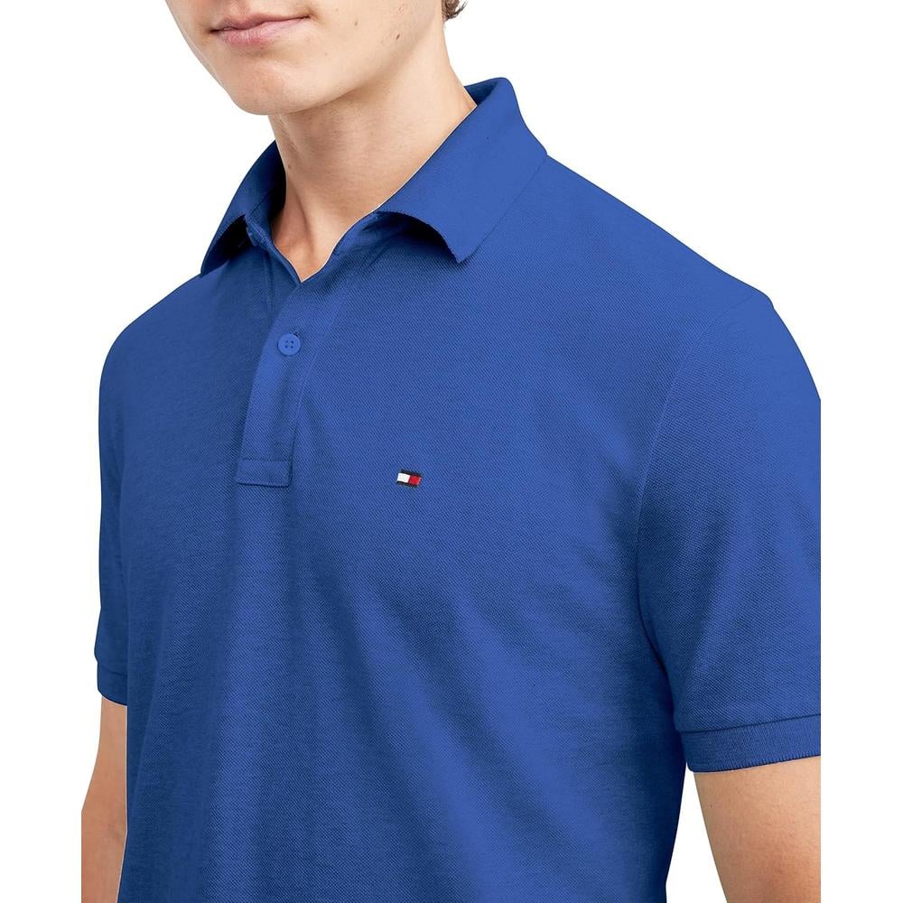 POLO PARA HOMBRE TOMMY HILFIGER REGULAR FIT MANGA CORTA AZUL JASPEADO CLARO - 3