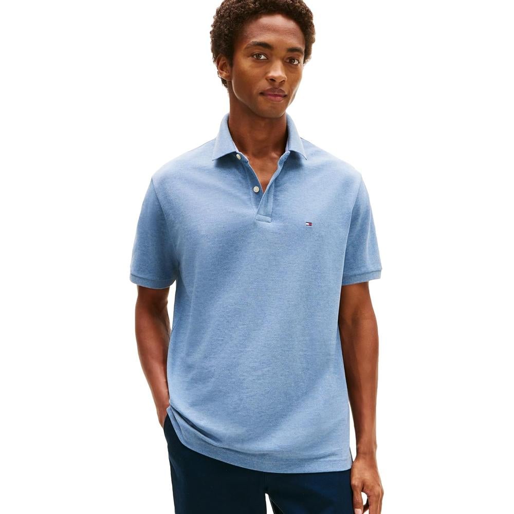 POLO PARA HOMBRE TOMMY HILFIGER REGULAR FIT MANGA CORTA AZUL MEDIO - 1