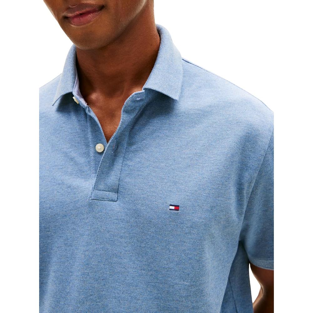 POLO PARA HOMBRE TOMMY HILFIGER REGULAR FIT MANGA CORTA AZUL MEDIO - 2