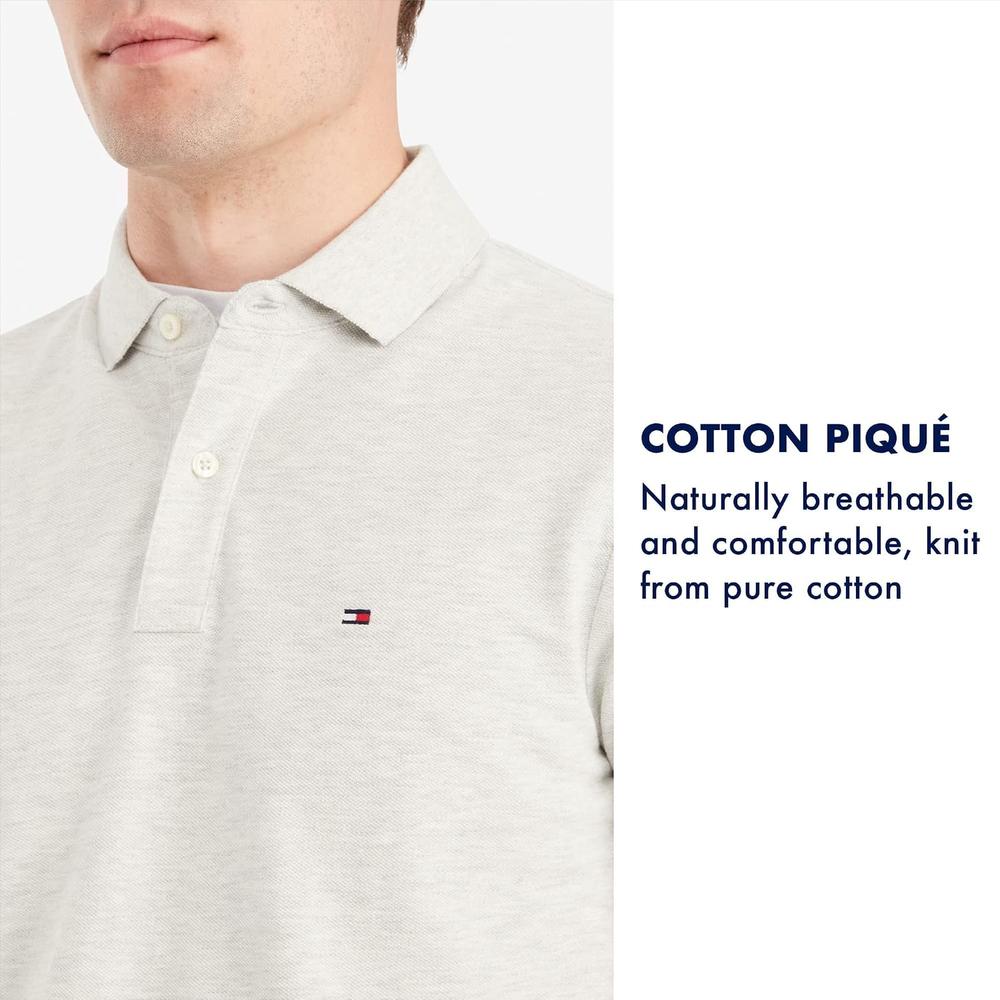 POLO PARA HOMBRE TOMMY HILFIGER REGULAR FIT MANGA CORTA AZUL MEDIO - 5