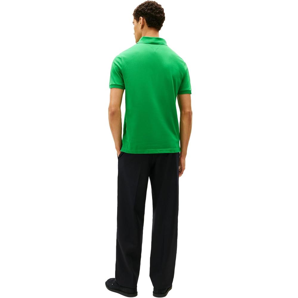 POLO PARA HOMBRE TOMMY HILFIGER REGULAR FIT MANGA CORTA VERDE HELECHO - 4