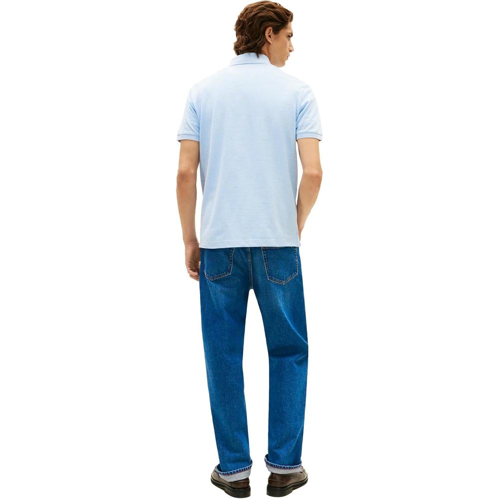 POLO PARA HOMBRE TOMMY HILFIGER REGULAR FIT MANGA CORTA AZUL JASPEADO - 4