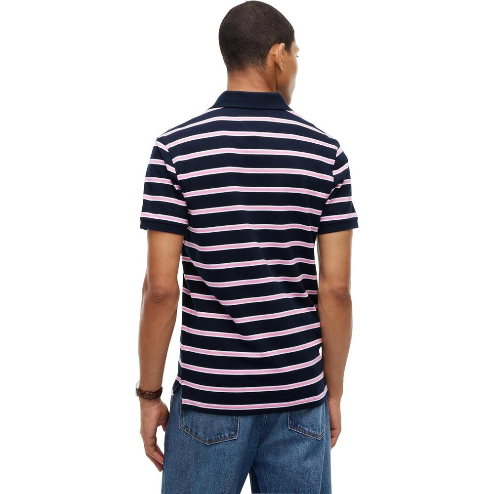 POLO PARA HOMBRE TOMMY HILFIGER 1985 SLIM FIT MANGA CORTA AZUL MARINO ROSA BLANCO - 4