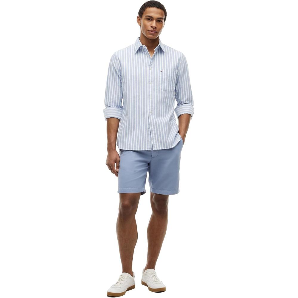 CAMISA PARA HOMBRE TOMMY HILFIGER OXFORD REGULAR FIT MANGA LARGA AZUL REGAL RAYAS - 3