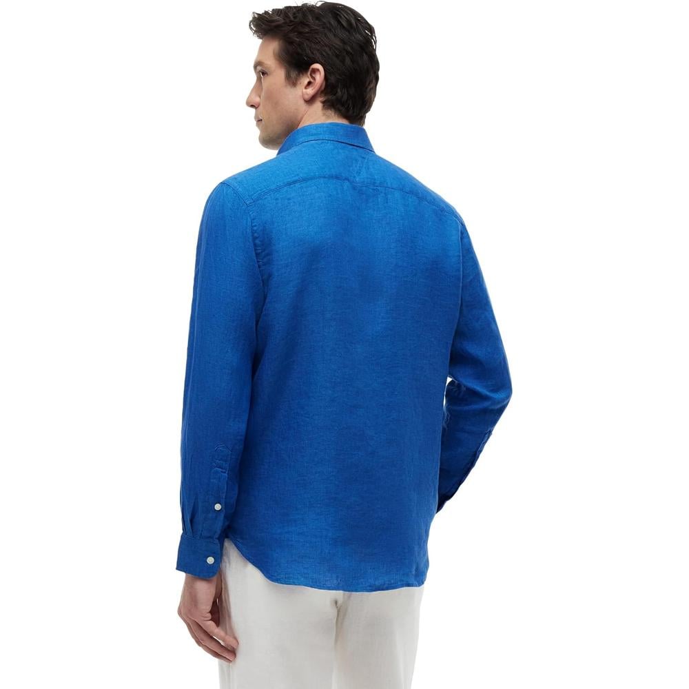 CAMISA PARA HOMBRE TOMMY HILFIGER REGULAR FIT MANGA LARGA AZUL ÓRBITA - 5