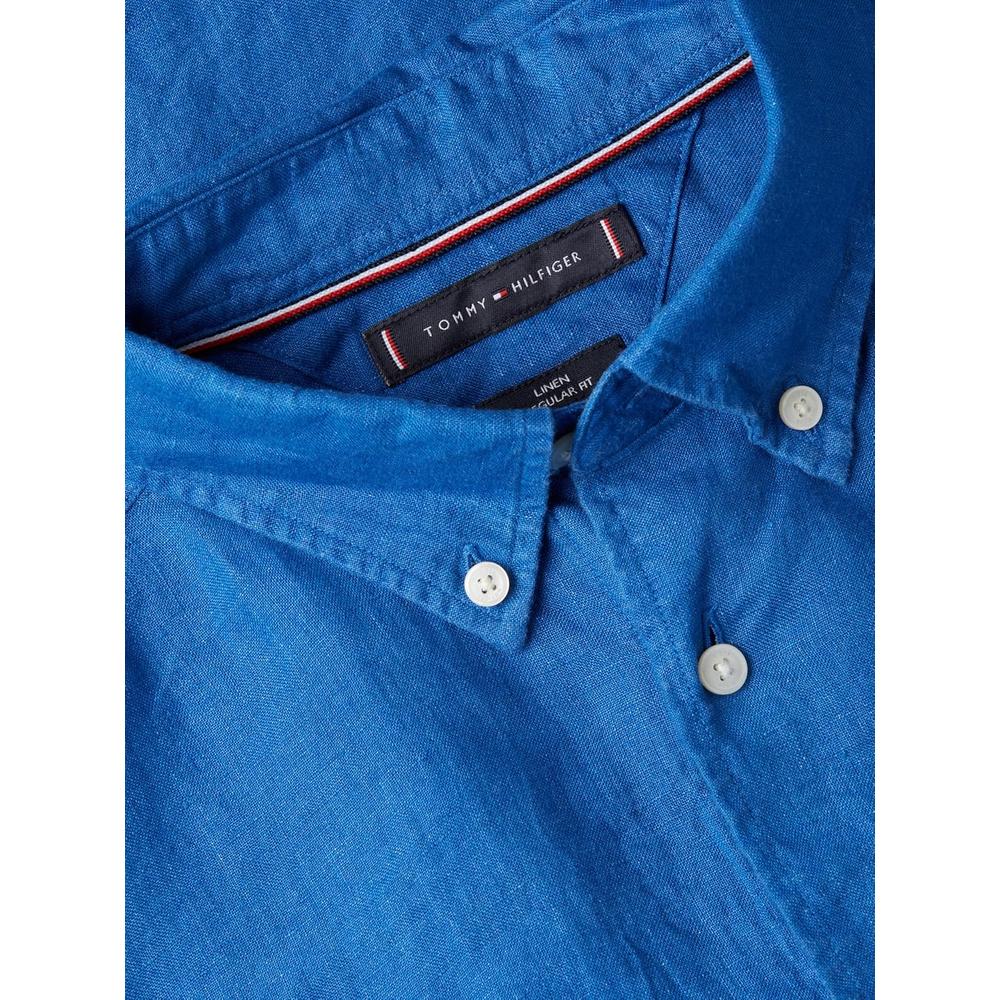 CAMISA PARA HOMBRE TOMMY HILFIGER REGULAR FIT MANGA LARGA AZUL ÓRBITA - 6