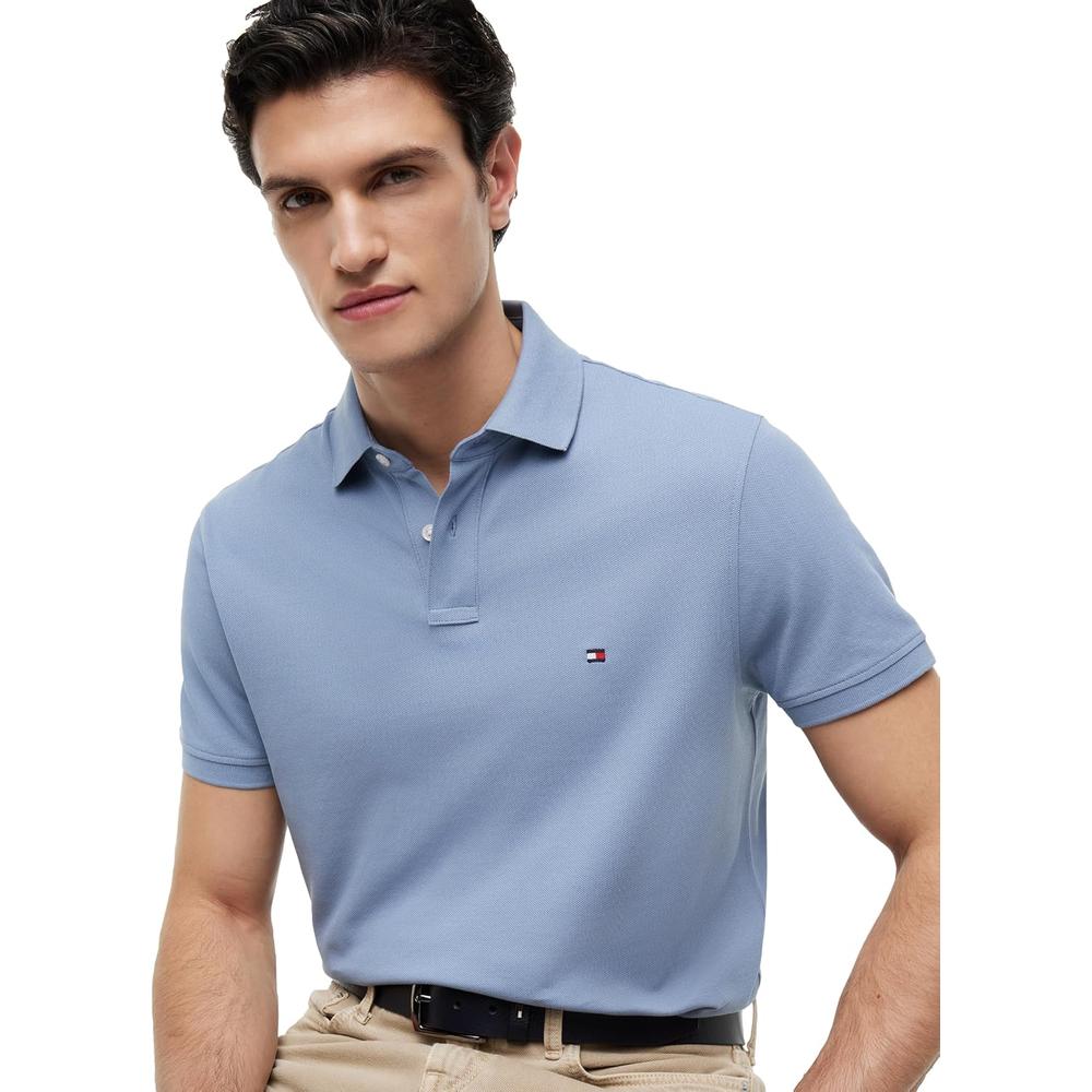 POLO PARA HOMBRE TOMMY HILFIGER 1985 REGULAR FIT MANGA CORTA AZUL FRESCO - 2