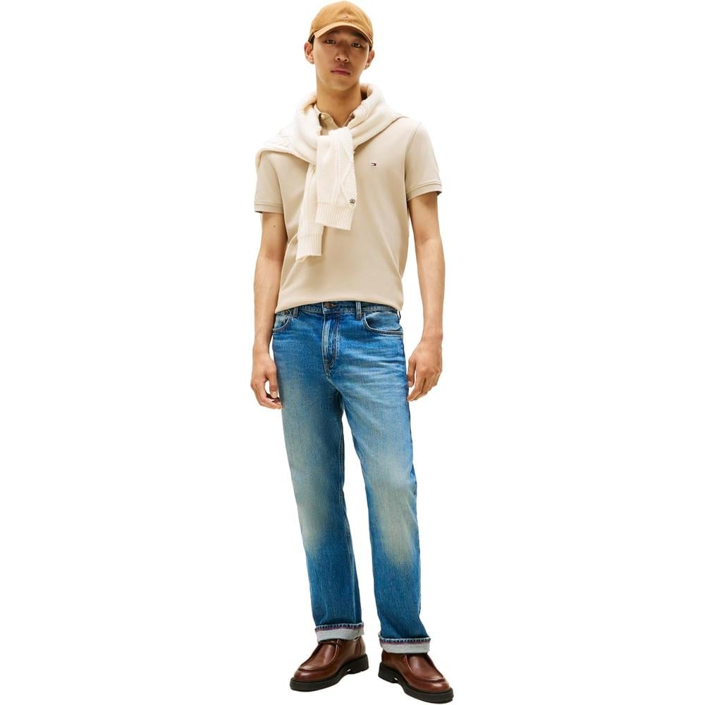 POLO PARA HOMBRE TOMMY HILFIGER 1985 REGULAR FIT MANGA CORTA MADERA DE SÁNDALO - 4