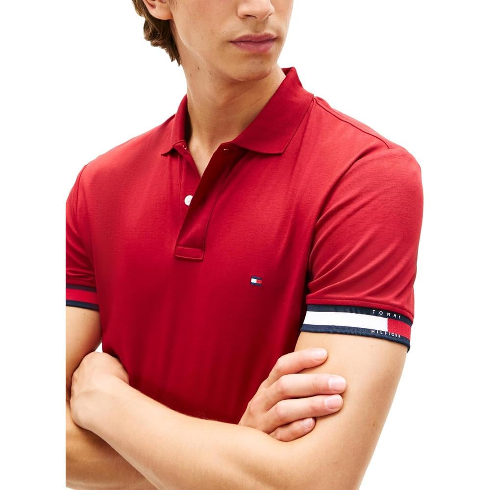 POLO PARA HOMBRE TOMMY HILFIGER LIQUID COTTON SLIM FIT MANGA CORTA ROJO REGATA - 2