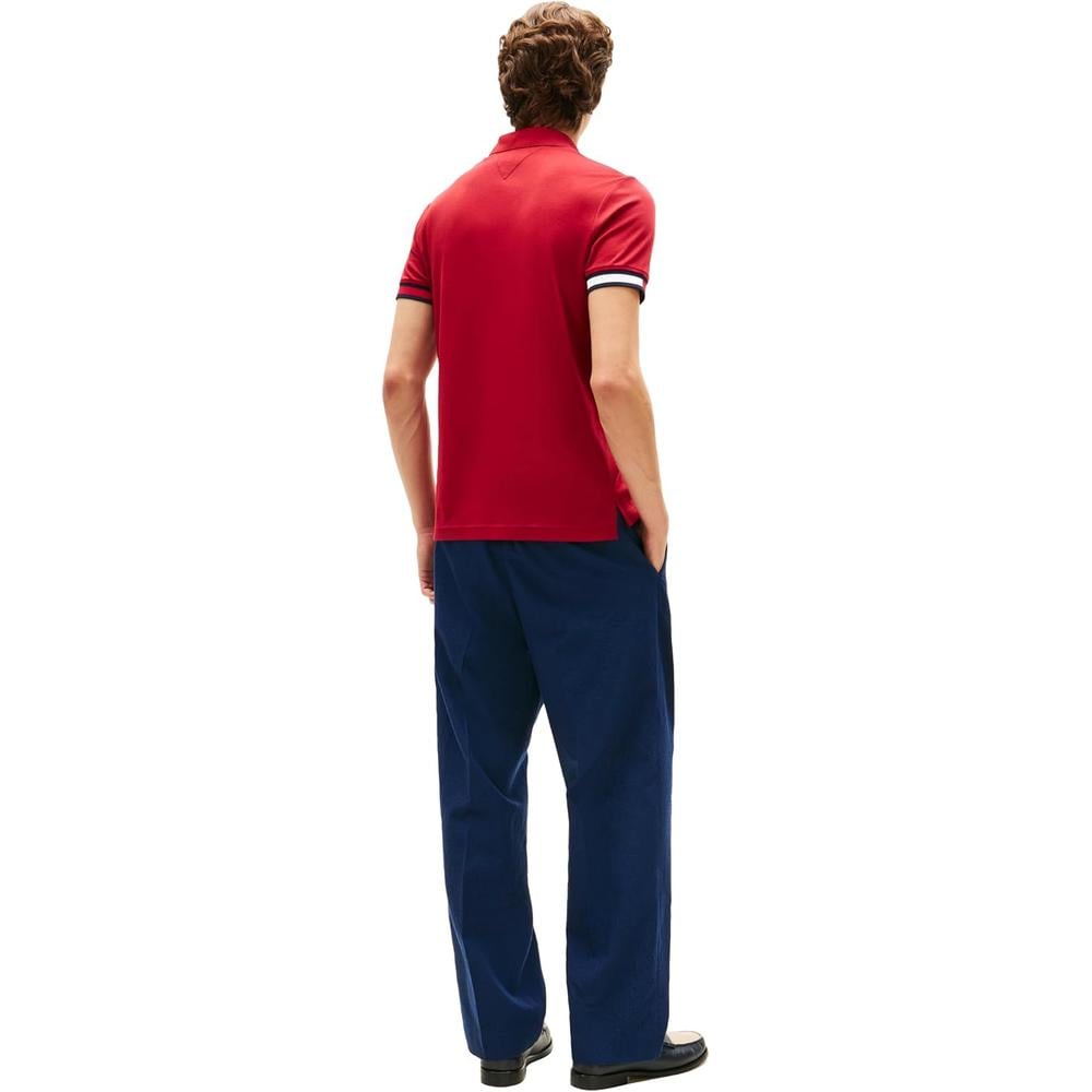 POLO PARA HOMBRE TOMMY HILFIGER LIQUID COTTON SLIM FIT MANGA CORTA ROJO REGATA - 5
