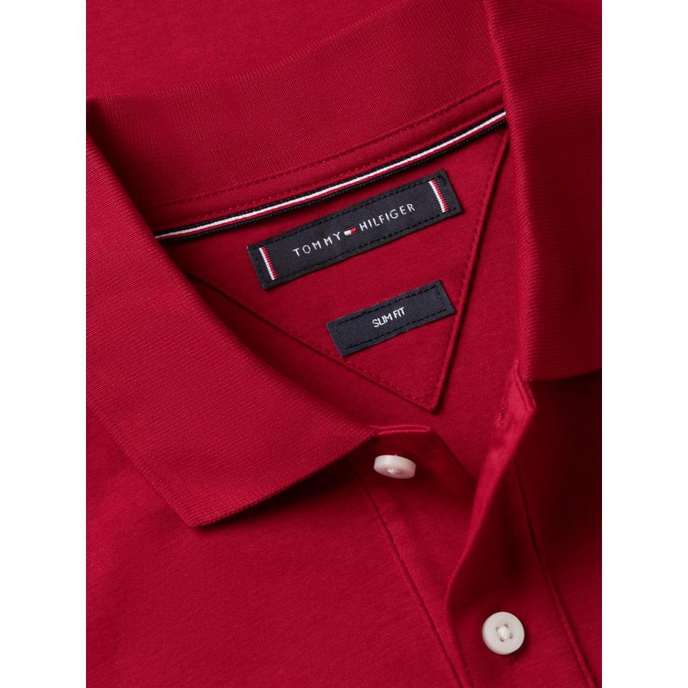 POLO PARA HOMBRE TOMMY HILFIGER LIQUID COTTON SLIM FIT MANGA CORTA ROJO REGATA - 6