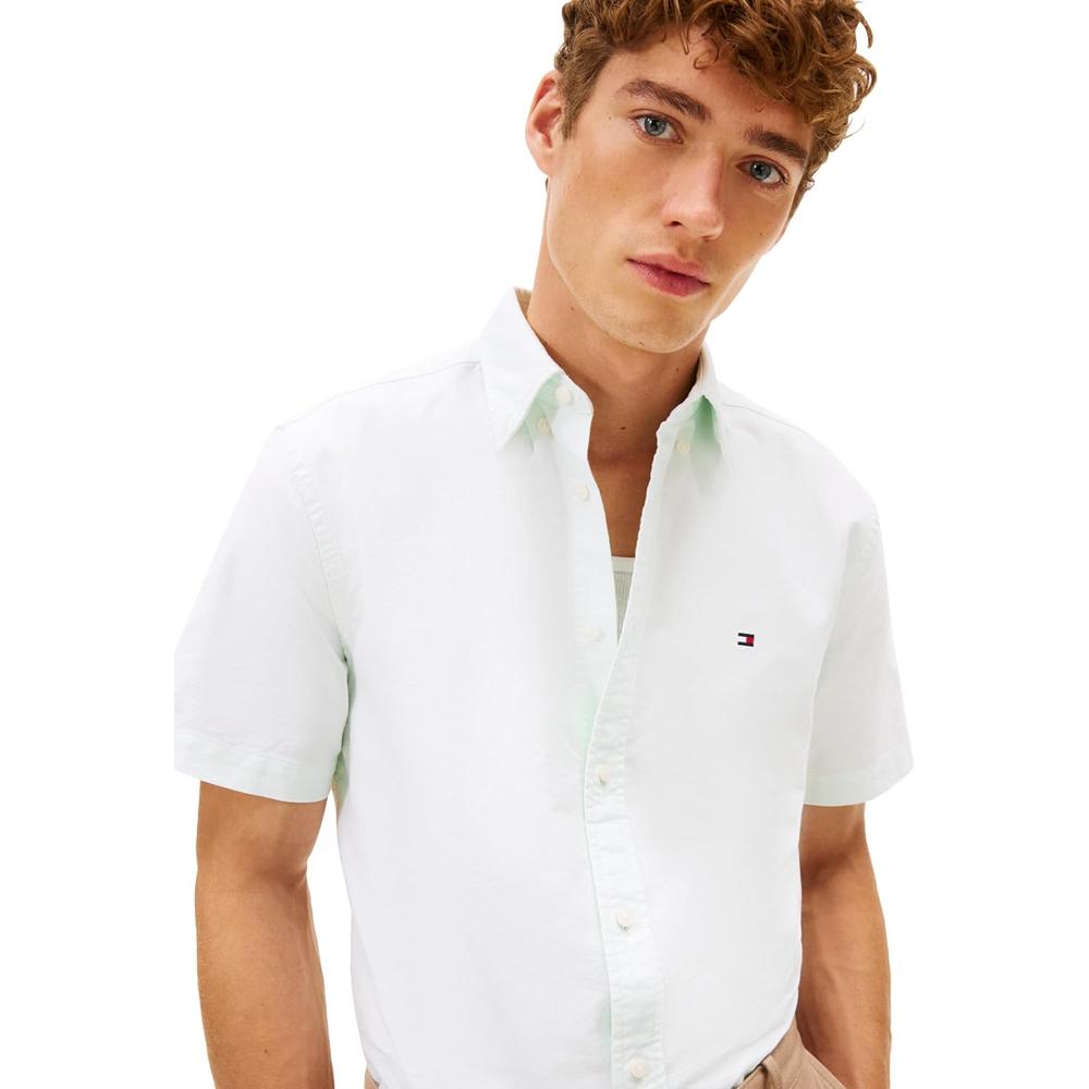 CAMISA PARA HOMBRE TOMMY HILFIGER REGULAR FIT MANGA CORTA VERDE ÓPALO - 2