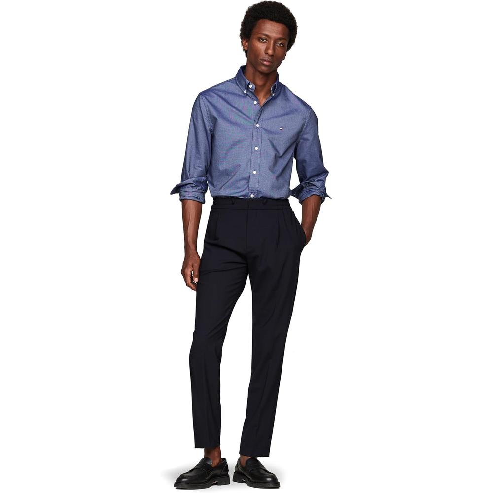 CAMISA PARA HOMBRE TOMMY HILFIGER OXFORD REGULAR FIT MANGA LARGA - 4
