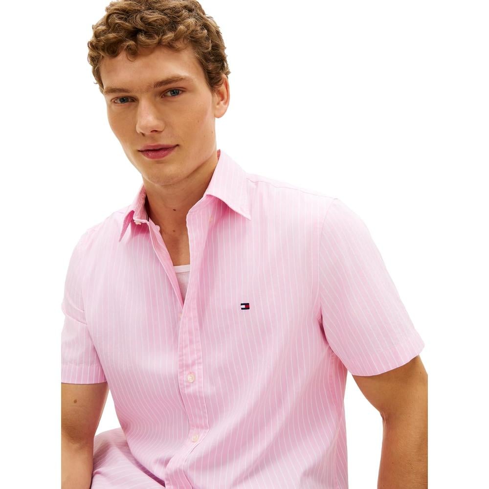 CAMISA PARA HOMBRE TOMMY HILFIGER REGULAR FIT MANGA CORTA ROSA CLÁSICO - 2