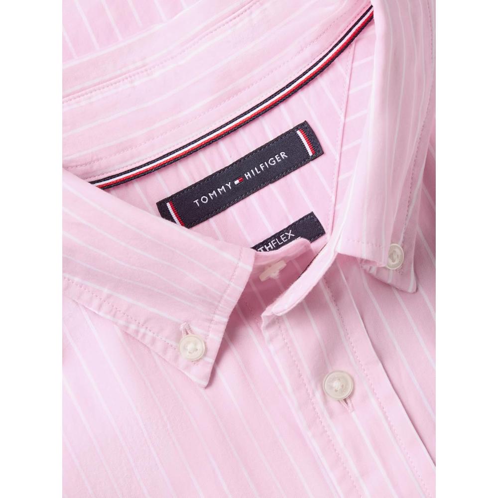 CAMISA PARA HOMBRE TOMMY HILFIGER REGULAR FIT MANGA CORTA ROSA CLÁSICO - 5